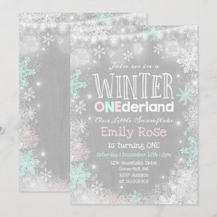 Invitación de cumpleaños de invierno de ONEderland