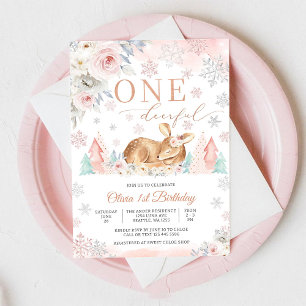Invitación de cumpleaños de invierno encantador pa