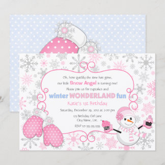 Invitación de cumpleaños de invierno mágico