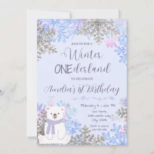 Invitación de cumpleaños de Invierno Onederland