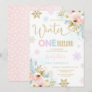 Invitación de cumpleaños de invierno Onederland co