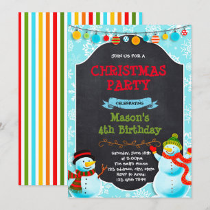 Invitación de cumpleaños de invierno para los navi