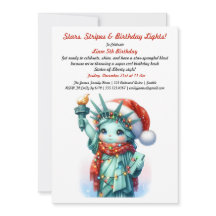 Invitación de cumpleaños de invierno patriótico