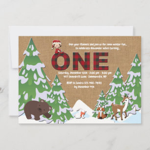 Invitación de Cumpleaños de Invierno Uno