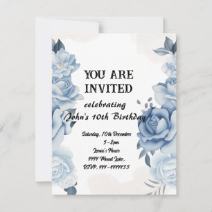 Invitación de cumpleaños de jardín encantado
