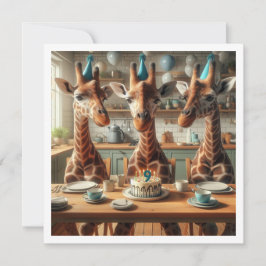 Invitación de cumpleaños de jirafa, invitación de 