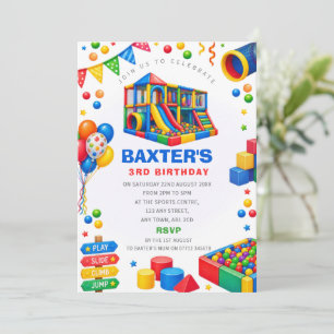 Invitación de cumpleaños de juego suave para niños