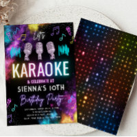 Invitación de cumpleaños de Karaoke | Fiesta de Ka