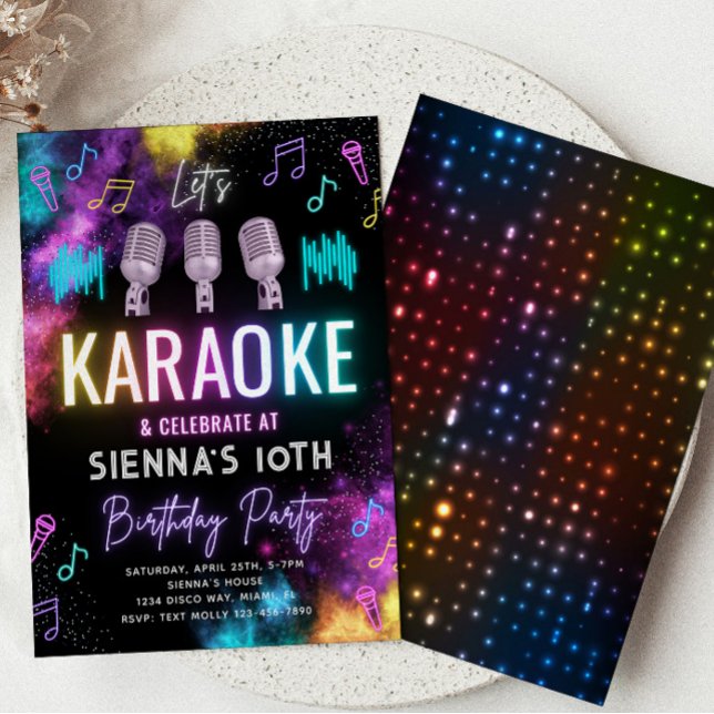 Invitación de cumpleaños de Karaoke | Fiesta de Ka (Subido por el creador)