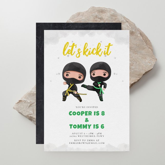 Invitación de cumpleaños de Karate Fiesta Joint Ni (Subido por el creador)