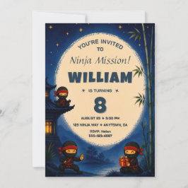 Invitación de cumpleaños de Karate Ninja