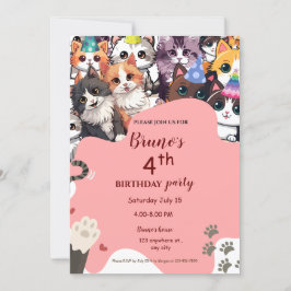 Invitación de cumpleaños de Kitten