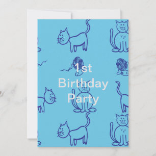 Invitación de cumpleaños de Kitty Cat 1ª