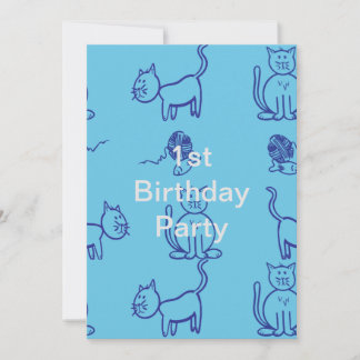 Invitación de cumpleaños de Kitty Cat 1ª
