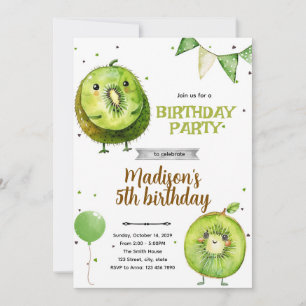 invitación de cumpleaños de kiwi