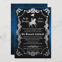 Invitación de cumpleaños de Knight Jousting mediev