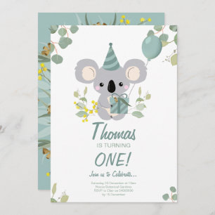 Invitación de cumpleaños de Koala