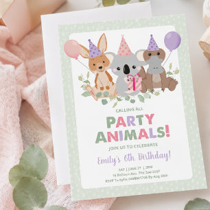 Invitación de cumpleaños de koala