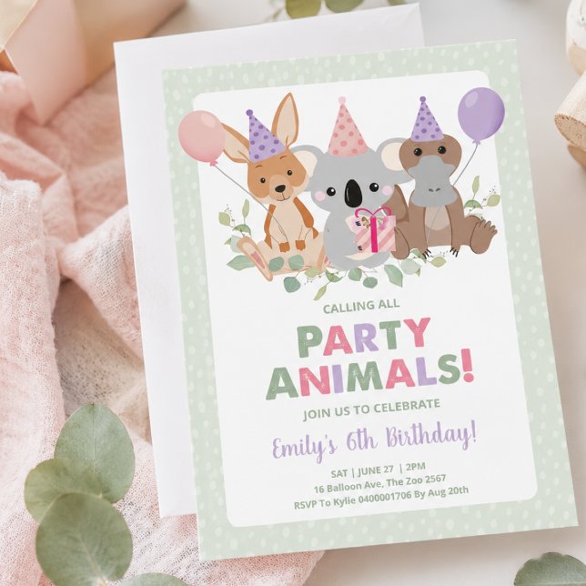 Invitación de cumpleaños de koala (Subido por el creador)