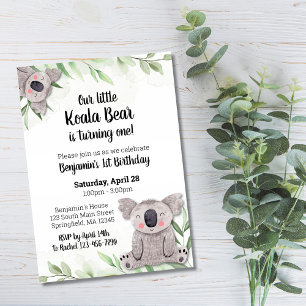 Invitación de cumpleaños de Koala Bear