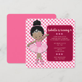 Invitación de cumpleaños de la bailarina afroameri