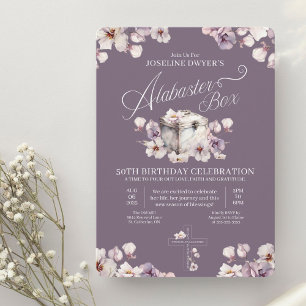 Invitación de cumpleaños de la caja de alabastro