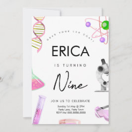 Invitación De Cumpleaños De La Ciencia Para Chicas