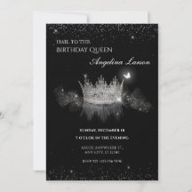 Invitación de cumpleaños de la Corona de la Reina