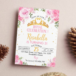 Invitación de cumpleaños de la Corona de Princesa 