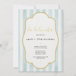Invitación de cumpleaños de La Dolce Vita