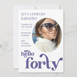 Invitación de cumpleaños de la foto para ella | Cu