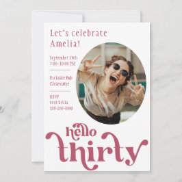 Invitación de cumpleaños de la foto para ella | Tr