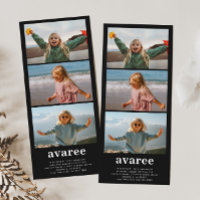 Invitación de cumpleaños de la franja fotográfica