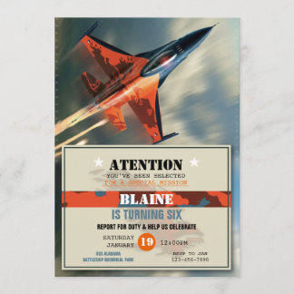 Invitación de cumpleaños de la Fuerza Aérea