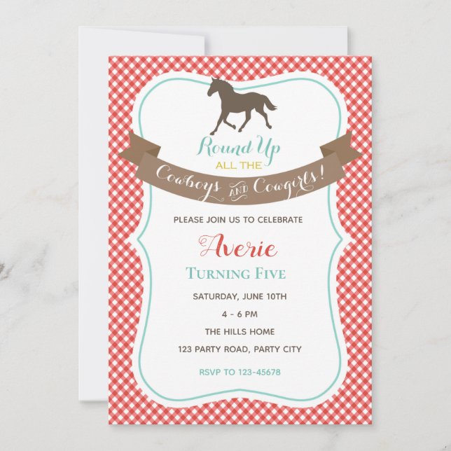 Invitación de cumpleaños de la granja de cosechas  (Anverso)