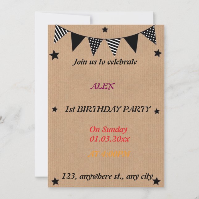 invitación de cumpleaños de la libélula blanca (Anverso)