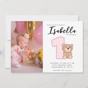 Invitación de cumpleaños de la niña bebé