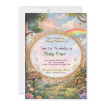 Invitación de cumpleaños de la niña de Fairyland d