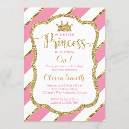 Invitación de cumpleaños de la pequeña princesa en