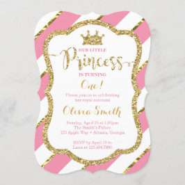 Invitación de cumpleaños de la pequeña princesa en