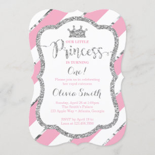 Invitación de cumpleaños de la pequeña princesa ro