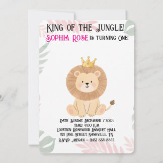 Invitación de cumpleaños de la primera Corona salv