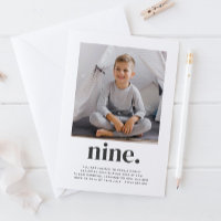 Invitación de cumpleaños de la primera foto de Nin