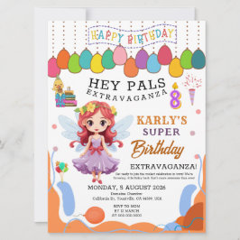 Invitación de cumpleaños de la princesa de hadas d