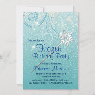 Invitación de cumpleaños de la princesa de inviern