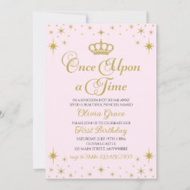 Invitación de cumpleaños de la princesa de oro Éra