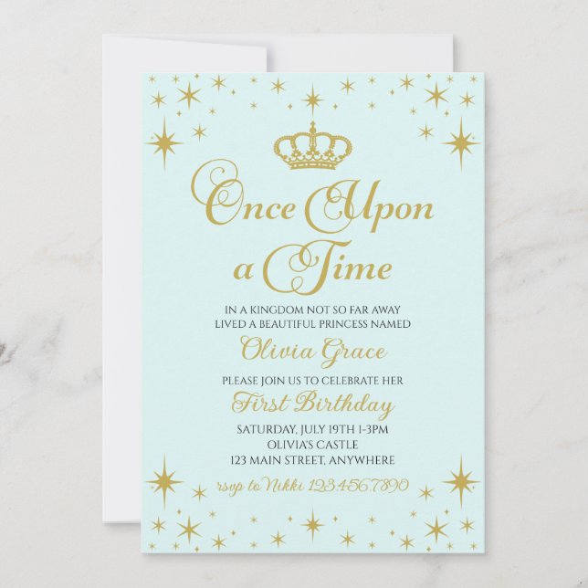 Invitación de cumpleaños de la princesa de oro Éra (Anverso)
