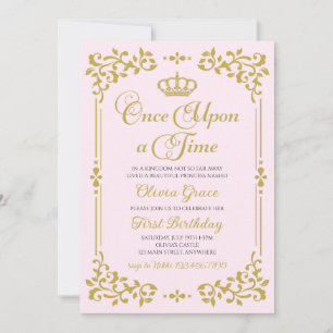 Invitación de cumpleaños de la princesa de oro Éra