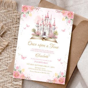 Invitación de cumpleaños de la princesa del castil
