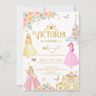 Invitación de cumpleaños de la princesa elegante